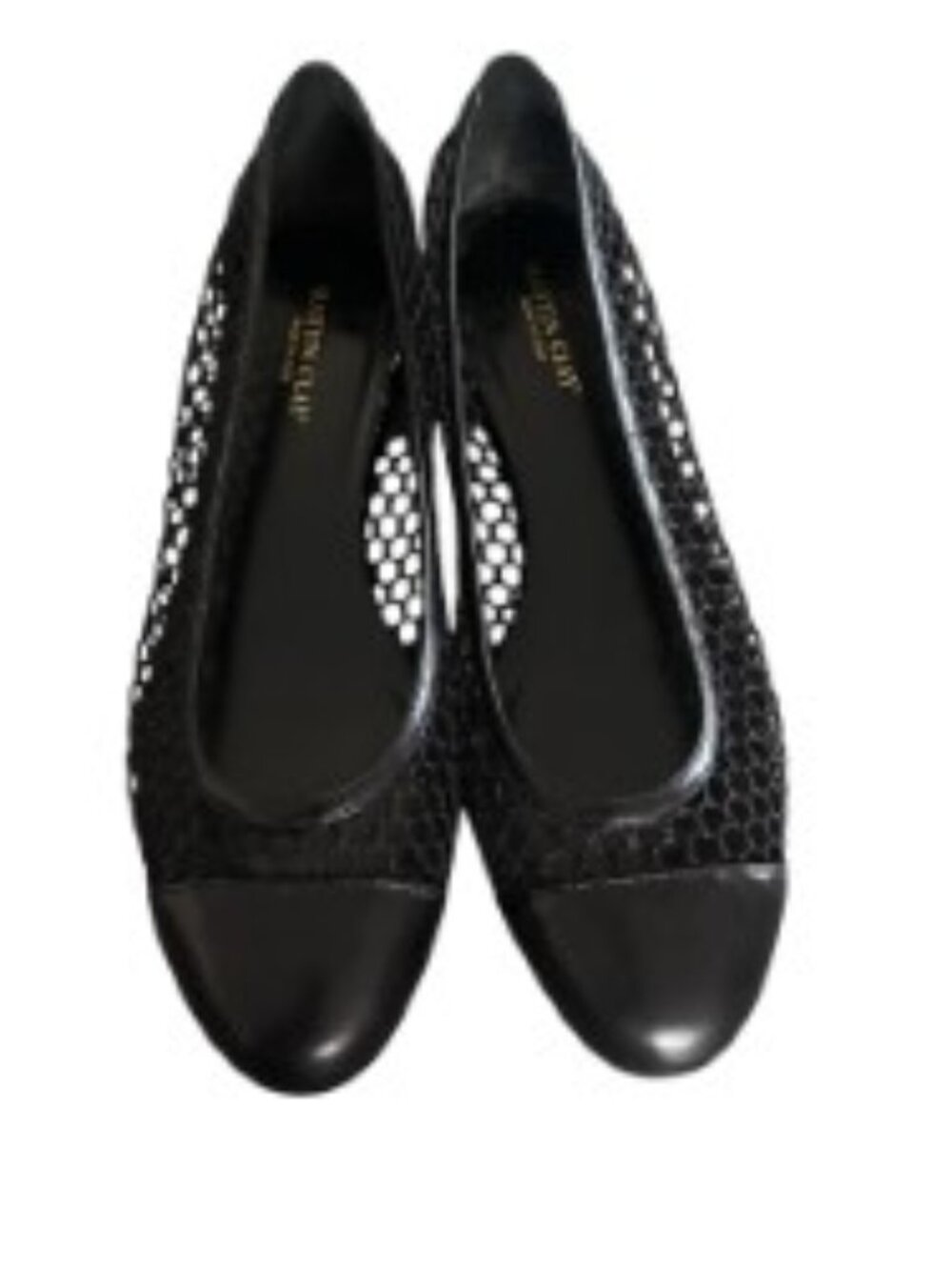 Martin Clay Black Mesh Ballet Flats 41
